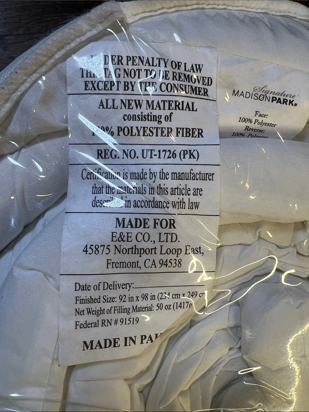 Madison Park White Luxury 5-Piece Comforter Set
